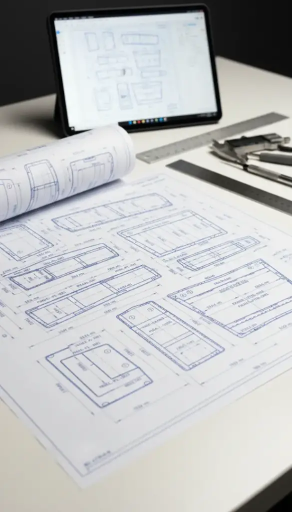 3D-CAD Konstruktion mit Bauteil-Abwicklung für CNC-Fertigung