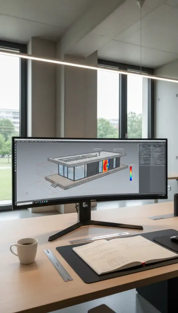 3D-CAD Planung eines Hausboots mit integrierten Normberechnungen