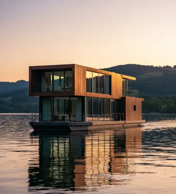 Modernes Hausboot-Design – ganzheitliche Begutachtung durch AD-BASE