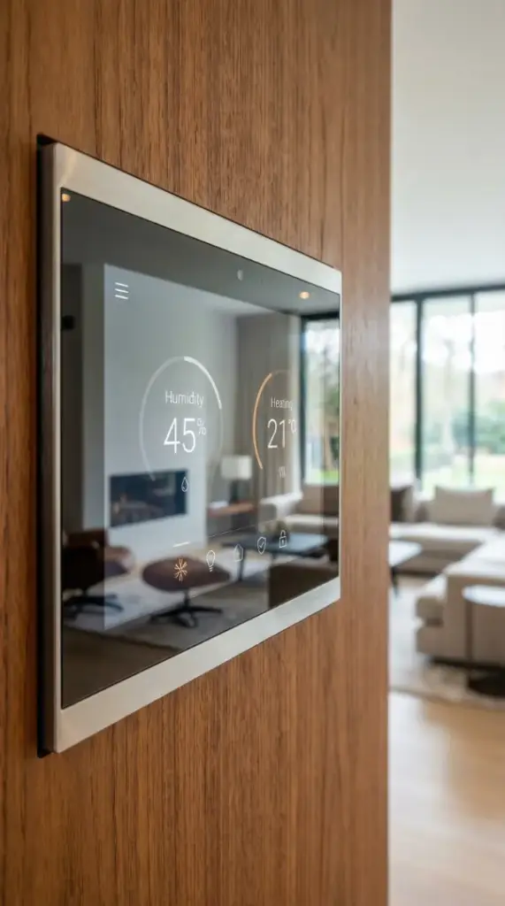 Digitale Steuerung der Hausboot Heizung und Klimaanlage zur Feuchtigkeitskontrolle.