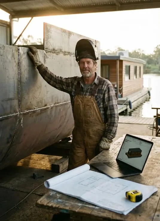 Hausboot selbst bauen mit Ad-Base